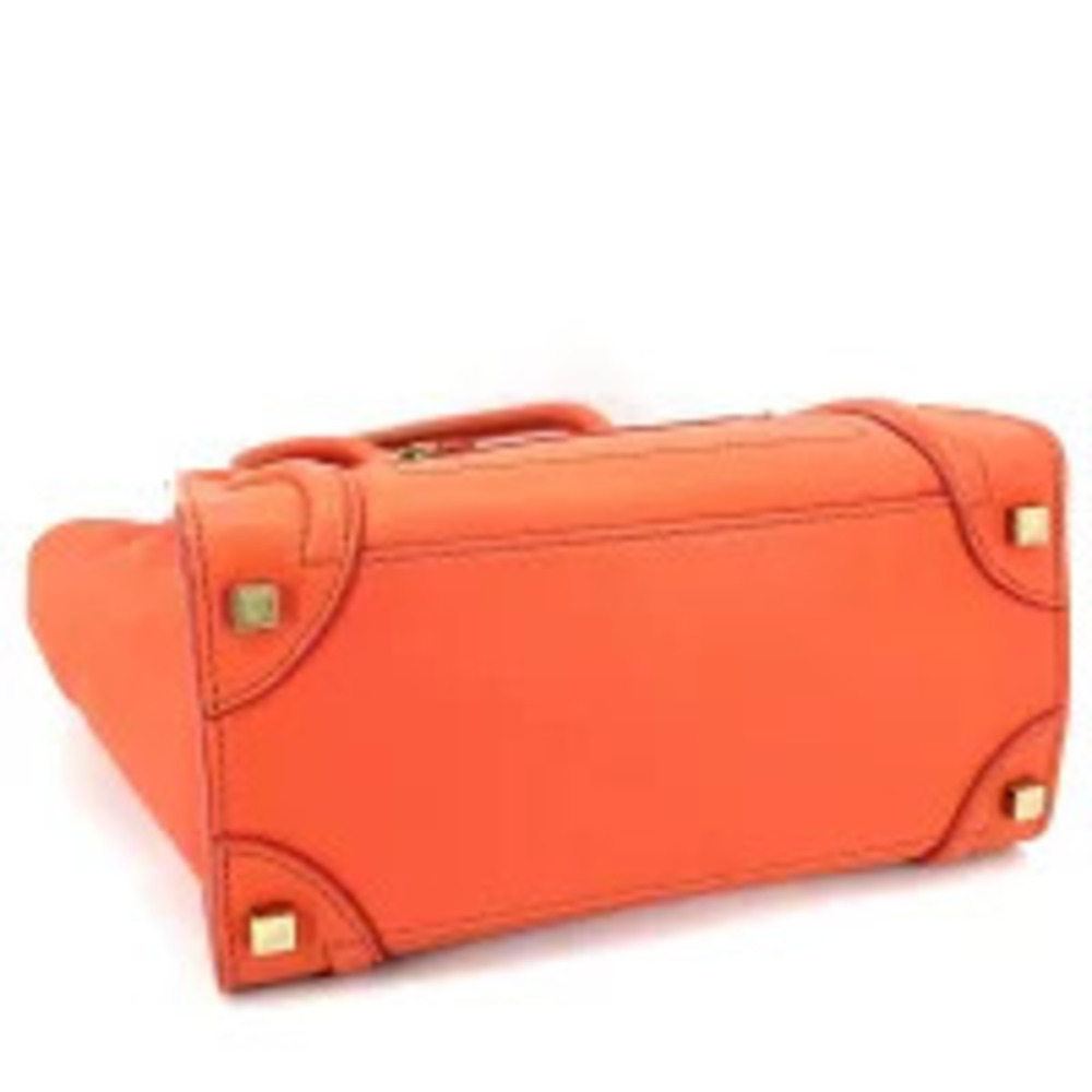 Celine handbag Luggage Shopper leather orange - Picture 3 of 7